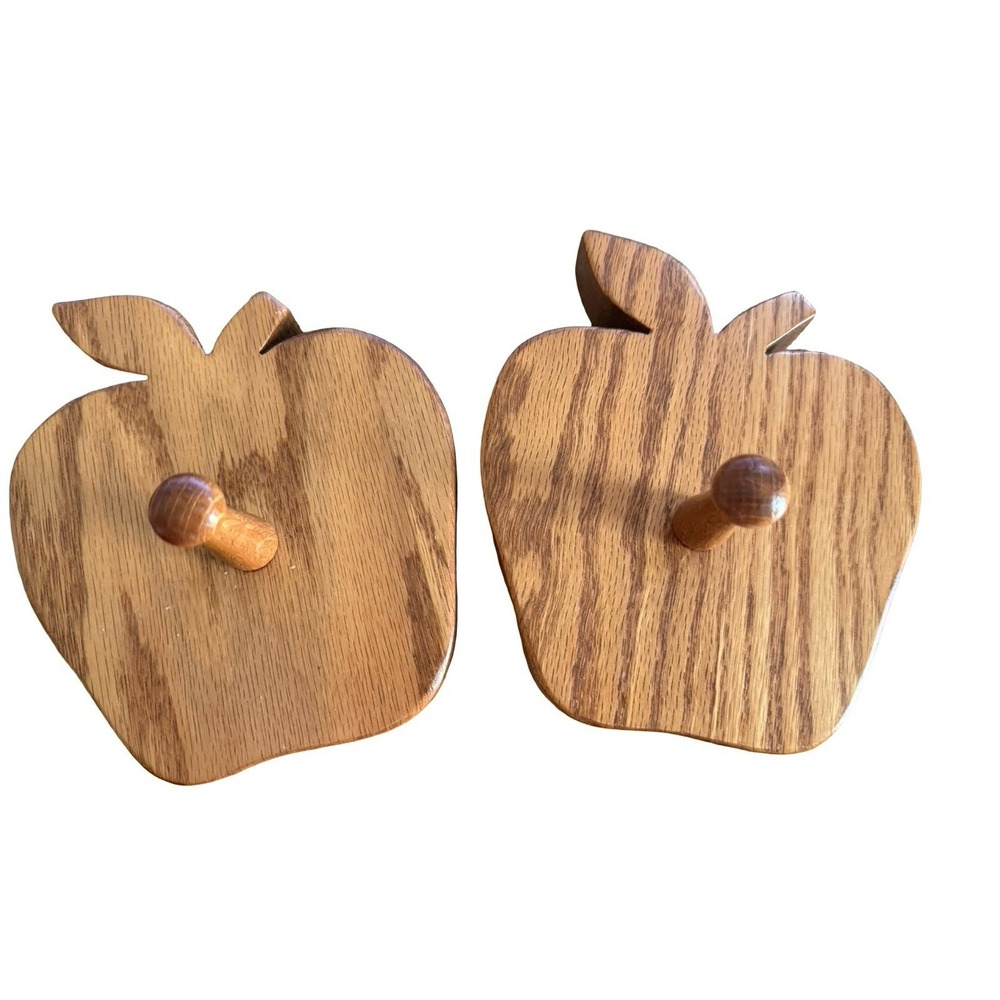 Vintage Wooden Apple Peg Hook Wall Hanging Country cottage core